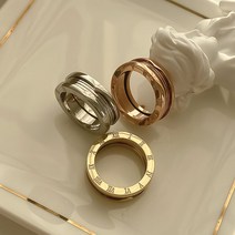 [ 수앤디 배송비 무료 ] 써지컬 남녀공용 볼드 로마 반지 ( 로즈골드 골드 실버 )