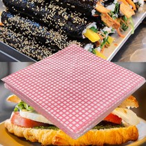 [사은행사] 행복물류 샌드위치포장 김밥포장 다용도포장지(분홍체크) 30cm*30cm 1000장 노루지 코팅지, 1000개