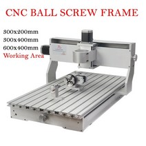 목공공구 DIY CNC 3020 3040 6040 프레임 볼 스크류 4 축 알루미늄 선반 조각 밀링 머신 목재 금속 라우터, [01] 30x20cm 3axis, [02] With motors
