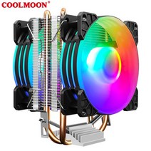 RGB 팬 CPU 공기 냉각기 1700 PWM 90mm 컴퓨터 AMD FM1 인텔 LAG 755/1366 115X/1200, 04 2FAN MY