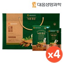 녹용 홍삼 진액 엑기스 즙 뉴질랜드산 녹용 국내산 6년근 홍삼 추석 명절 선물, 4박스, 30포