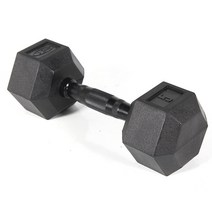 바디엑스 [낱개] 육각아령 고무덤벨 5kg 블랙그립 네츄럴고무