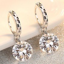 모이사나이트 귀걸이 14k 18k 순수 925 실버 2 캐럿 8mm 총 4ct 인증 모이사나이트 귀걸이 여성 웨