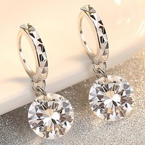 모이사나이트 귀걸이 1캐럿 순수 925 실버 2 캐럿 8mm 총 4ct 인증 moissanite 귀걸이