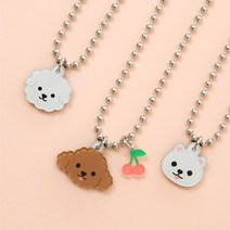 강아지 인식표 목걸이 이름표, 시바견(레드), 핑크꽃