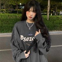 cisanny 여성 봄가을 빅사이즈 긴팔 캐주얼 여성맨투맨 맨투맨티셔츠 맨투맨 S~2XL