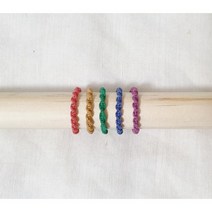 마크라메 매듭 반지 만들기 DIY 키트 집에서 할수있는 취미, 레드
