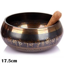 씽잉볼 목탁 주발 명상종 8-17.5cm 황동 부처님 소리 그릇 티베트 노래 노래 그릇 요가 명상 심리 치료 마사지 음악 휴식, 17.5cm