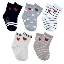 디어삭스 리송 5족세트 유아동양말 하트양말 어린이집선물