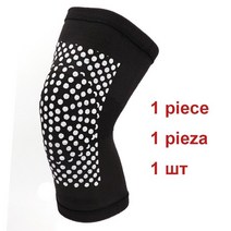 무릎 온열기 1 Pcs 자기 가열 팔꿈치 받침대 지원 패드 도트 매트릭스 Kneepads 관절염 관절 통증 완화 용 전기석 슬리브, 02 Black, 01 L