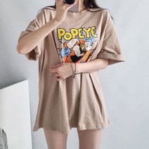 루즈핏 POPEYE 박스 반팔 티셔츠