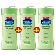 바세린 인텐시브 알로에 수드 로션 450ml 3개 피부진정 수분촉촉 순한 저자극 바디로션, 3개 [기능성 샘플 증정]