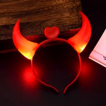 샤이닝 LED 악마 머리띠 발광 파티 이벤트용품, 상세페이지 참조, 1개