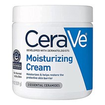 CeraVe 바디 & 얼굴용 모이스처라이징 크림 19 건성 피부용 히알루론산 세라마이드 함유 무향 세라비, 19oz Cream