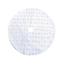 크리스마스 트리 스커트 크리스마스 트리 카펫 스커트 플러시 플리스 눈송이 78/90/122cm 엘크 커버 매, CHINA, 122cm, 02 은_02 122cm