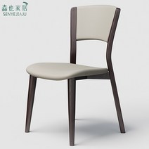 럭셔리 북유럽 원목 다이닝 체어 소형 가정용 팔걸이 쌓을 수 있는 책상 모던 신라 코메도르 가구, [03] 스타일 3