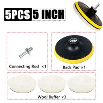 무선폴리셔 자동차 광택기 자동차 폴리시 패드 3/4/5/6/7 인치 부드러운 헤어 왁싱 기계에 적합 폴리셔, 03 5 inch