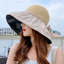 엘마운틴 메시 왕골 패션 챙넓은 모자 봄 여름 가을 외출용 패션모자