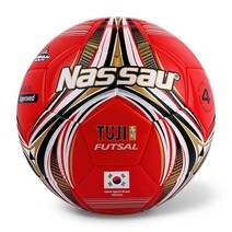 낫소스포츠 투지 풋살공 4호 풋살경기장 접착 축구공, FTTJ_4 레드 4호