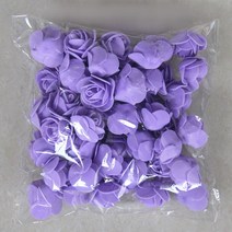 조화 가랜드 핑크뮬리 생화같은 야자 망고튤립 50/100/200/500 개 3cm거품 장미, 보라색, 100