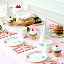파티해 감성 파티테이블셋팅패키지(10인용), 생일수채화