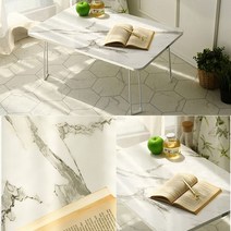 박세리 마블 미니 접이식 집들이 손님 예쁜 큰상 식탁 밥상 화이트 거실 테이블 직교자상, 마블화이트