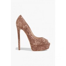CASADEI 카사데이 Laser-cut suede platform pumps110321