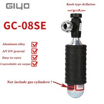 압력게이지 자전거공기주입기 giyo co2 inflator schrader presta 알루미늄 타이어 튜브 mini mtb no co2 카트리지 사이클링 수리 자전거펌프, gc-08se