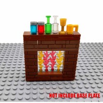 중국레고 호환 도시 MOC 빌딩 블록 벽돌 부품 하우스 가구 주방 액세서리 키트 DIY 장난감 침대 소파 피아, 11 fireplace