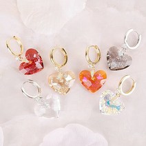 쥬아나윤 [쥬아나윤] 오스트리아 크리스탈 하트 드롭 귀걸이