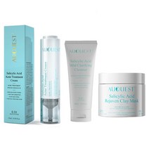AUQUEST 살리실산 여드름 치료 스킨 케어 세트 오일 컨트롤 클리닝 모공 블랙 헤드 제거 브라이트닝 컬러