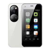 Sudroid 언락 미니 스마트폰 2.5인치 미니 폰 세계에서 가장 작은 휴대폰 3G 네트워크 프리미엄 어린이 폰 쿼드 코어 소형 휴대폰 (블랙), White