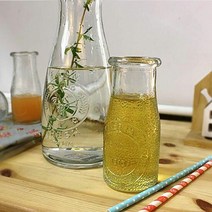 유리쥬스병 225ml 유리주스병 유리병 유리물병 물병 쥬스병, 단품