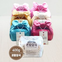 [은색초코]혼합잡곡 400g 보자기 포장 결혼답례품 돌잔치 조문 회사단체선물 시보해제 승진답례품, 1팩, 골드(보자기포장)