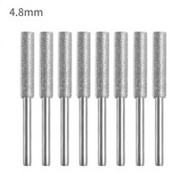 엔진톱연마기 체인톱연삭기 8pcs 다이아몬드 전기 톱 숫돌 버 44.85.5mm 체인, 4.8mm-실버
