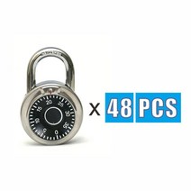 표준 다이얼 콤비네이션 자물쇠 너비 5.1cm(2인치) 열쇠가 없는 48개 팩 학교 체육관 및 기타 사물함 등에 적합131496