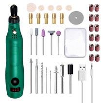 무선 전기 드릴 목공 조각 펜 세트 USB 도구 DIY 샌딩 연마 그라인더 미니, 01 Green