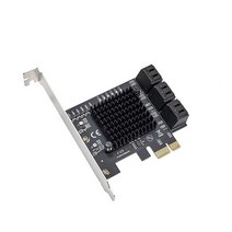 IO CREST 10 포트 SATA III to PCIe 3.0 x1 비 RAID 확장 카드 JMB582 로우 프로파일 브래킷(SY-PEX40167), 6 Port SATA Jmicron