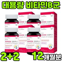 미국 청소년 남자 여성 멀티 종합 바이타민 비타민 비 비군 비원 B1 B2 B3 B5 B6 B7 B12 VITAMIN B COMPLEX 컴플렉스 콤플렉스 복합체 복합제 영양제 추천, 4박스(12개월분)