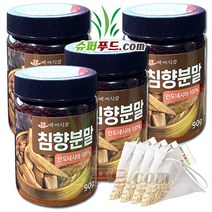 침향 분말 가루 명품 침향분말 100% + 슈퍼푸드.com 연자육 티백, 4세트, ( 병 90g + 1g )