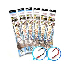 백경 생미끼 심해외줄채비 블랙 레드평탄바늘 BK-114