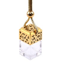 차량용 공기청정기 자동차 Auto Car Hanging Perfume Pendant Fragrance Air Freshener Empty Glass Bottle 191cEA7c6, 01 Glod