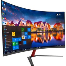 32인치 곡선 휘어진 모니터 LCD 게이밍 게임 데스크탑, 흰색 27인치 곡면 75HZ