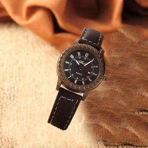 손목시계 예쁜 커플 WOKAI 패션 캐주얼 우드 그레인 시계 남자와 여자 벨트 쿼츠 학생 과 소녀 복고풍