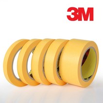 [∂LL7] 3M 244 옐로우 뉴 내열 마스킹테이프 24mm X 50미터 보수용 종이 페인트 접착 테잎 미술용 도료용 공작용 분무용 다용도 디자인용_h§eEA, §본상품§e