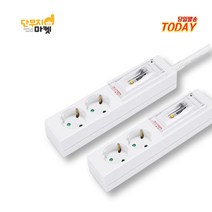 고용량멀티탭 2구 국산 히터 에어컨 냉난방기기 사무실 가정 업소 4000W, 2구 고용량 멀티탭 3M