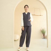 생활한복 개량한복 절복 법복 은은한 실크 조끼바지 한벌세트