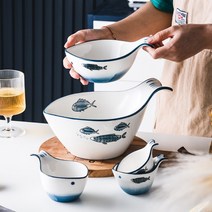 도자기저그 일본 핸들 그릇 세라믹 빈티지 크리머 브런치, 접시 1개
