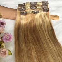 인모헤어피스 여자 붙임 올림 머리 부분 인모 포니테일 헤어피스 mrshair 클립 인, p27-613, 16인치 40cm 60g