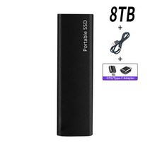 샤오미 휴대용 외장형 하드 SSD USB C 고속 디스크 1TB 2TB 4TB 16TB, [05] Black 8TB